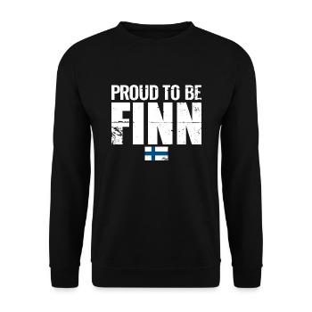 Fier d’être Finlandais Finlande Drapeau finlandais Finn - Sweat-shirt Unisexe - noir - Devant - Alina (178cm) & Michal (187cm)