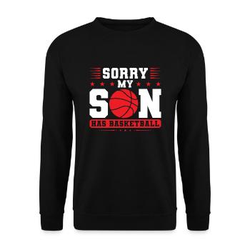 Basketball Sohn Basketball Mutter Sport Geschenk - Unisex Pullover - Schwarz - Vorne - Alina (178cm) & Michal (187cm)