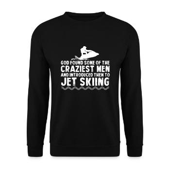 Jetski Jetskifahren Wintersport Geschenk - Unisex Pullover - Schwarz - Vorne - Alina (178cm) & Michal (187cm)