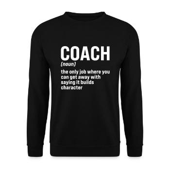 Trainer Trainer Sport Geschenk - Unisex Pullover - Schwarz - Vorne - Alina (178cm) & Michal (187cm)