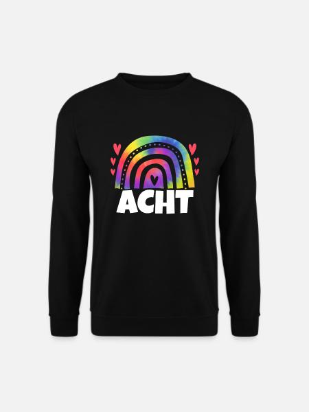 7.Geburtstag Regenbogen 7 Jahre alt Geschenk - Unisex Pullover - Schwarz