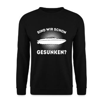 Boot Kapitän booten Geschenk - Unisex Pullover - Schwarz - Vorne - Alina (178cm) & Michal (187cm)
