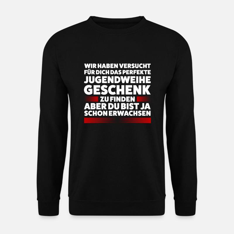 Jugendweihe Jugend Konfirmation Geschenk - Unisex Pullover - Schwarz