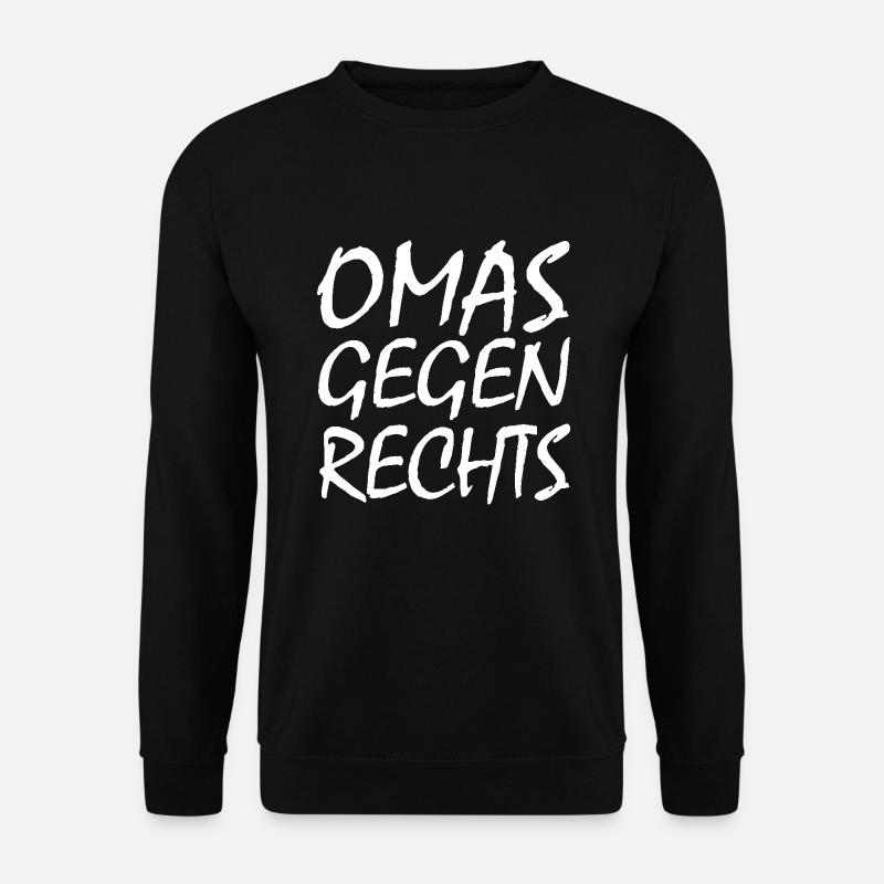 Omas gegen rechts - Unisex Pullover - Schwarz