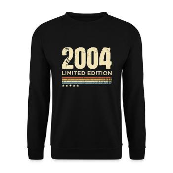19th Birthday 19th Anniversary Retro Limited Edition 2004 - Unisex Sweatshirt - black - Front - Alina (178cm) & Michal (187cm)
