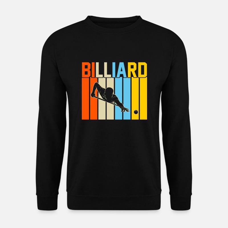 Billard Retro-Design Billard Geschenk - Unisex Pullover - Schwarz