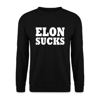 Elon sucks - Unisex Sweatshirt - black - Front - Alina (178cm) & Michal (187cm)