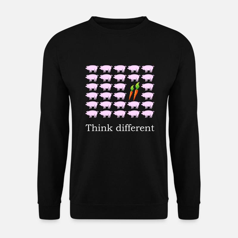 Think different - Vegetarier Bio - Sweat-shirt Unisexe - noir