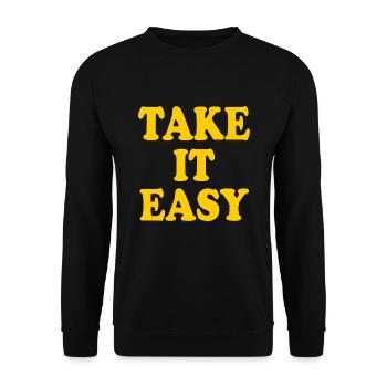 Take it easy - Unisex Sweatshirt - black - Front - Alina (178cm) & Michal (187cm)