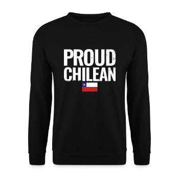 Proud Chilean Chile Flag - Unisex Sweatshirt - black - Front - Alina (178cm) & Michal (187cm)