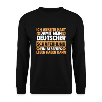 Hund Hundebesitzer Hund Hunderasse Geschenk - Unisex Pullover - Schwarz - Vorne - Alina (178cm) & Michal (187cm)