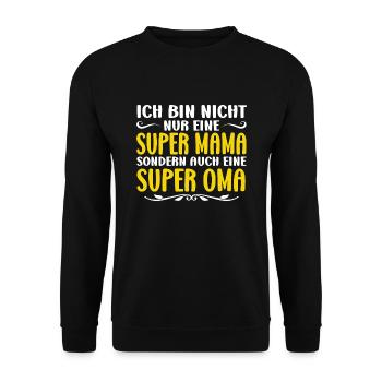 Mama & Oma Familie Mutter Geschenk - Unisex Pullover - Schwarz - Vorne - Alina (178cm) & Michal (187cm)