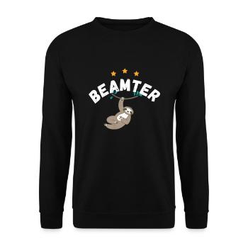 Beamter Öffentlicher Dienst Beamten Geschenk - Unisex Pullover - Schwarz - Vorne - Alina (178cm) & Michal (187cm)