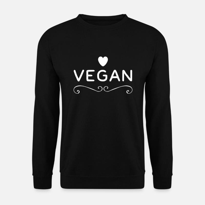 Vegan Herz - Unisex Pullover - Schwarz