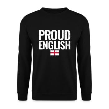 Proud English England English Flag English - Unisex Sweatshirt - black - Front - Alina (178cm) & Michal (187cm)