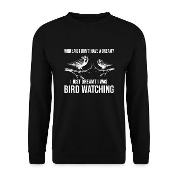 Vogelbeobachtung Vögel Vogelgeschenk - Unisex Pullover - Schwarz - Vorne - Alina (178cm) & Michal (187cm)