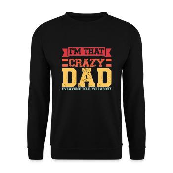 father Papa Dad daddy Geschenk - Unisex Pullover - Schwarz - Vorne - Alina (178cm) & Michal (187cm)