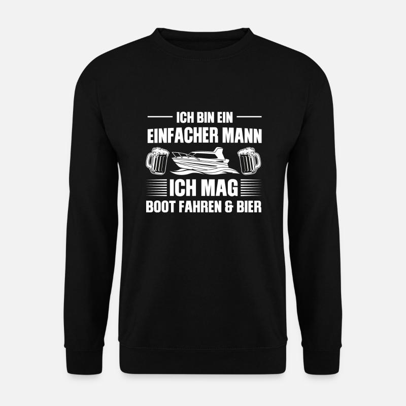 Boot Segeln Bootfahrer Geschenk - Unisex Pullover - Schwarz