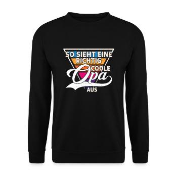 Grossmutter Oma Omas Geschenk - Unisex Pullover - Schwarz - Vorne - Alina (178cm) & Michal (187cm)