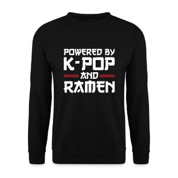 Südkorea k-pop Südkorea Geschenk - Unisex Pullover - Schwarz - Vorne - Alina (178cm) & Michal (187cm)