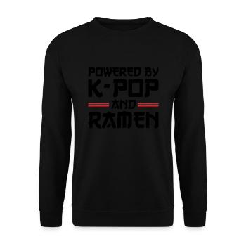 Südkorea k-pop Südkorea Geschenk - Unisex Pullover - Schwarz - Vorne - Alina (178cm) & Michal (187cm)