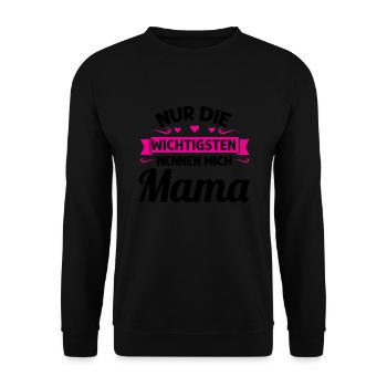 Mutter Mutter Tag Mama Geschenk - Unisex Pullover - Schwarz - Vorne - Alina (178cm) & Michal (187cm)