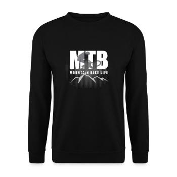 Mountain Bike Life MTB - Unisex Sweatshirt - black - Front - Alina (178cm) & Michal (187cm)