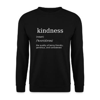 Kindness Definition - Unisex Sweatshirt - black - Front - Alina (178cm) & Michal (187cm)