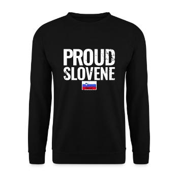 Slovénie Drapeau slovène Drapeau slovène Slovène - Sweat-shirt Unisexe - noir - Devant - Alina (178cm) & Michal (187cm)