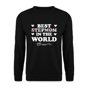 Stiefmama Familie Stiefmutter Geschenk - Unisex Pullover - Schwarz - Vorne - Alina (178cm) & Michal (187cm)