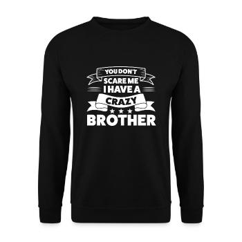 Schwester Bruder Schwester Bruder Geschenk - Unisex Pullover - Schwarz - Vorne - Alina (178cm) & Michal (187cm)