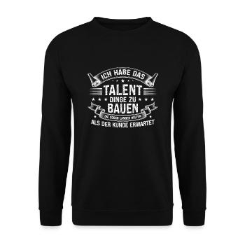 Handwerker Beruf Handwerk Geschenk - Unisex Pullover - Schwarz - Vorne - Alina (178cm) & Michal (187cm)