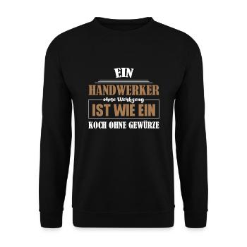 Handwerker Beruf Handwerker Geschenk - Unisex Pullover - Schwarz - Vorne - Alina (178cm) & Michal (187cm)