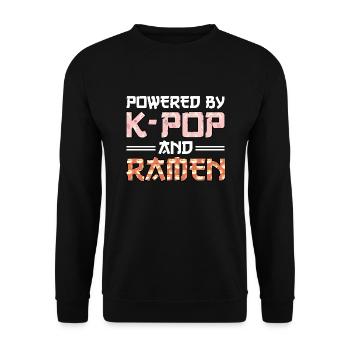 Südkorea k-pop Südkorea Geschenk - Unisex Pullover - Schwarz - Vorne - Alina (178cm) & Michal (187cm)