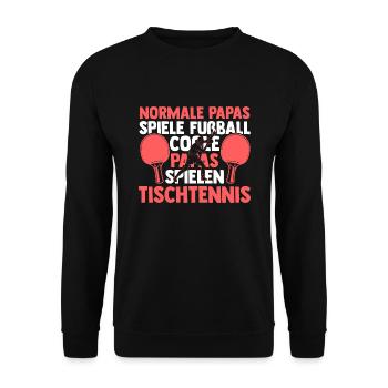 Tischtennis Papa Tischtennis Papa Geschenk - Unisex Pullover - Schwarz - Vorne - Alina (178cm) & Michal (187cm)