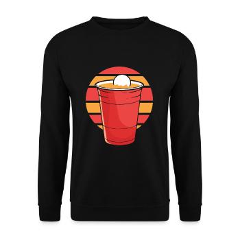 Beer Pong Beer Pong - Unisex Sweatshirt - black - Front - Alina (178cm) & Michal (187cm)