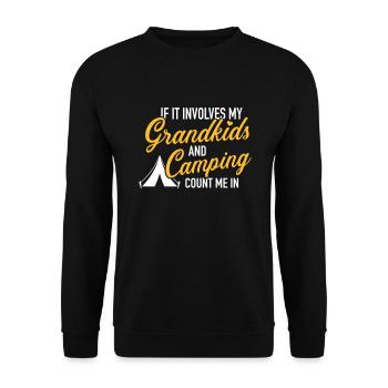 Camping - Unisex Pullover - Schwarz - Vorne - Alina (178cm) & Michal (187cm)
