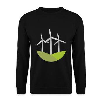 Windrad - Unisex Pullover - Schwarz - Vorne - Alina (178cm) & Michal (187cm)