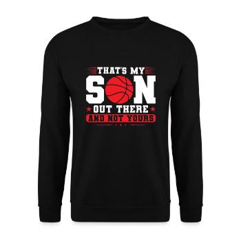 Basketball Sohn Basketball Mutter Sport Geschenk - Unisex Pullover - Schwarz - Vorne - Alina (178cm) & Michal (187cm)