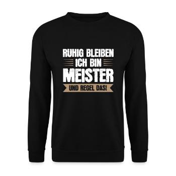 Meister Prüfung Meister Prüfung Geschenk - Unisex Pullover - Schwarz - Vorne - Alina (178cm) & Michal (187cm)