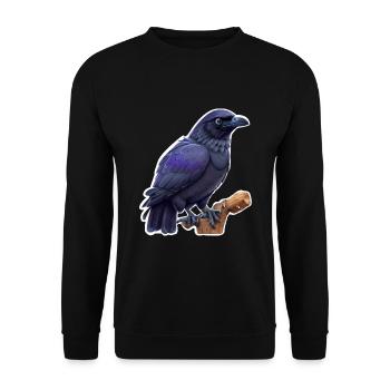 Crow - Unisex Sweatshirt - black - Front - Alina (178cm) & Michal (187cm)