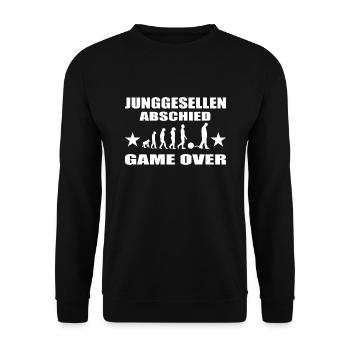 Junggesellenabschied - Unisex Pullover - Schwarz - Vorne - Alina (178cm) & Michal (187cm)