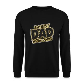 Bester Papa Dad auf der Welt - Vatertag Geburtstag - Unisex Pullover - Schwarz - Vorne - Alina (178cm) & Michal (187cm)