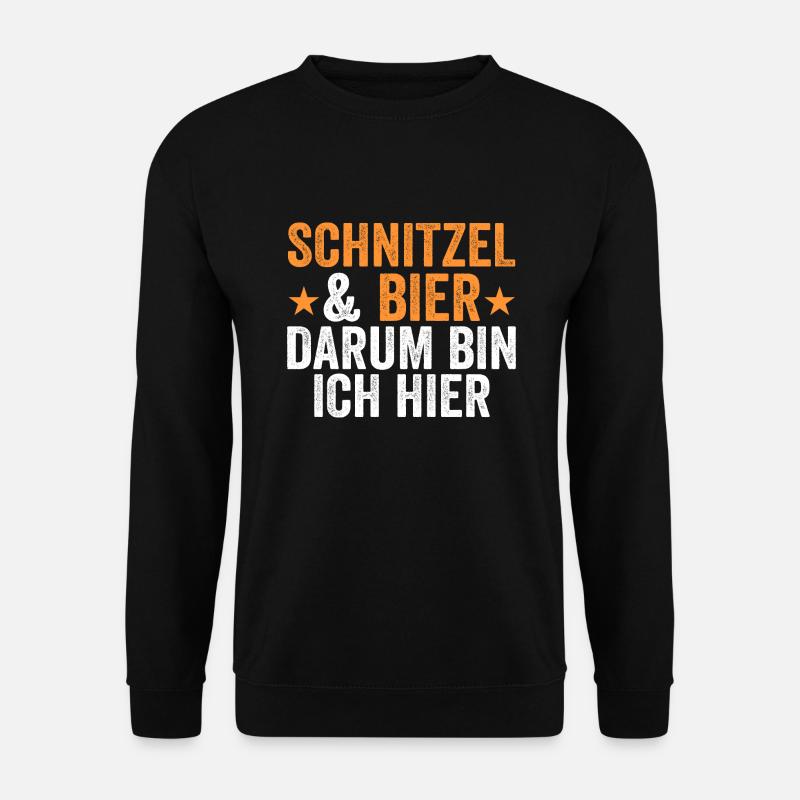 Schnitzel & Bier Wiener Fleischesser Geschenk - Unisex Pullover - Schwarz