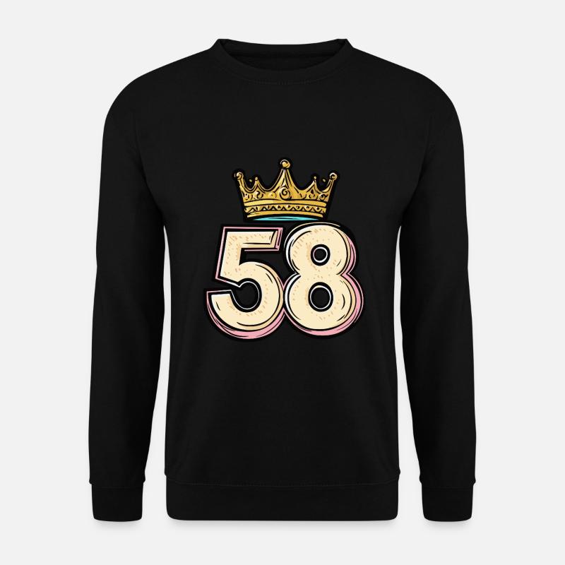 58 Zahl Krone - Unisex Pullover - Schwarz