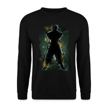 Anime Shirt Men - Unisex Sweatshirt - black - Front - Alina (178cm) & Michal (187cm)