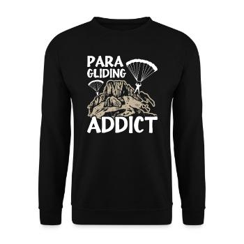 Accro au parapente - Sweat-shirt Unisexe - noir - Devant - Alina (178cm) & Michal (187cm)