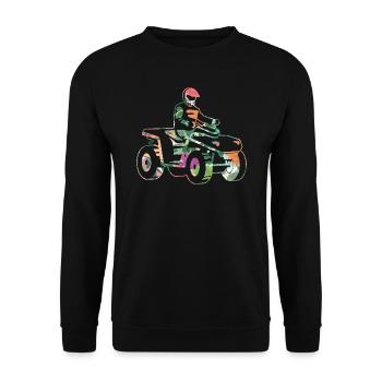 VTT Biker Tout-terrain Quad Rider Filles Quad - Sweat-shirt Unisexe - noir - Devant - Alina (178cm) & Michal (187cm)
