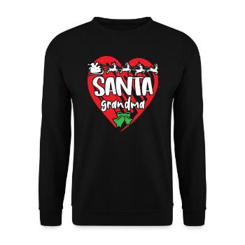 Père Noël Joyeux Noël - Sweat-shirt Unisexe - noir - Devant - Alina (178cm) & Michal (187cm)