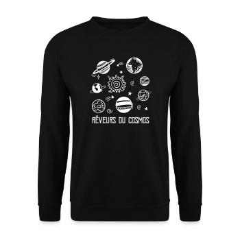 Rêveurs Du Cosmos - Sweat-shirt Unisexe - noir - Devant - Alina (178cm) & Michal (187cm)